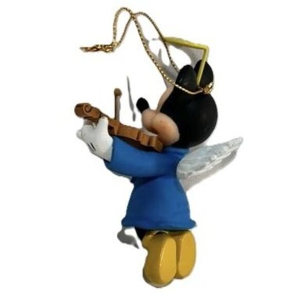 1993 Disney Grolier Mickey Mouse Angel Playing Violin Ornament Christmas Magic - Picture 2 of 4